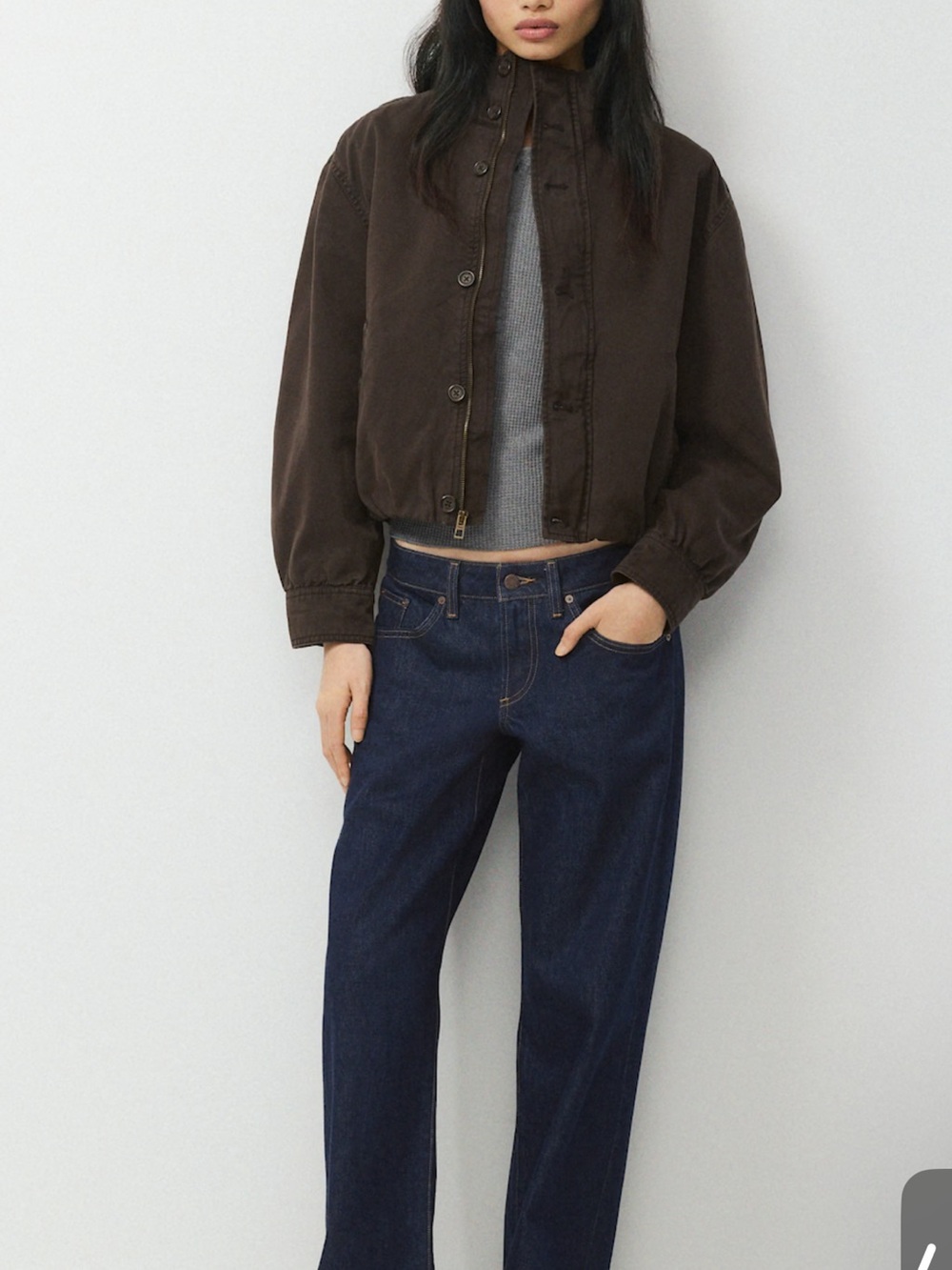 Aritzia Ferris blouson jacket in vintage coco nib brown - Picture 4 of 4
